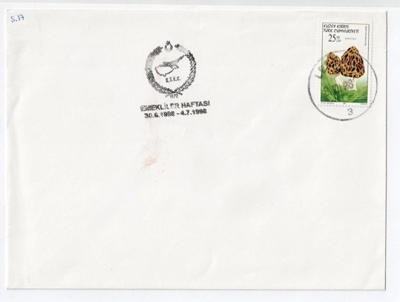 KKTC 1998 Lefkoşa – Emekliler Haftası Anma Zarfı (Kelebek)