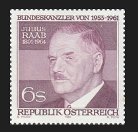 AVUSTURYA 1981 Julius Raab’ın 90. Ölüm Yıldönümü