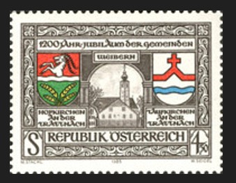 AVUSTURYA 1985 Weibern-Hofkirchen ve Taufkirchen Kasabalarının 1200. Yıldönümleri