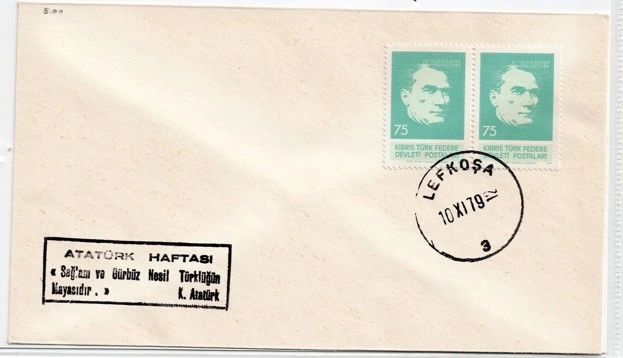KKTC 1979 Lefkoşa – Atatürk Haftası Anma Zarfı