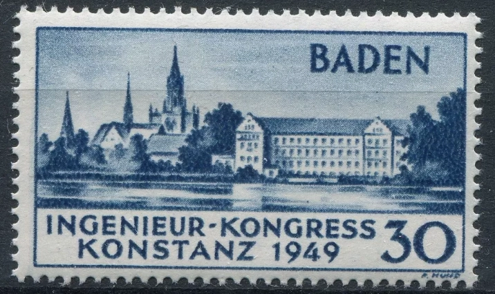 Almanya 1949 Fransa İşgal Bölgesi Fransız Baden Konstanz MNH
