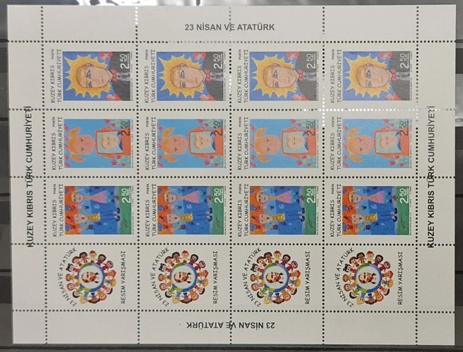 2019 KKTC 23 NİSAN VE ATATÜRK MNH KLEINBOGEN TABAKA