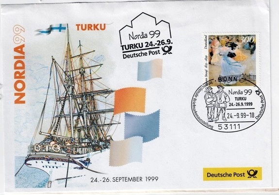 Nordia 99 – Turku 1999 Filateli Sergisi Anma Zarfı
