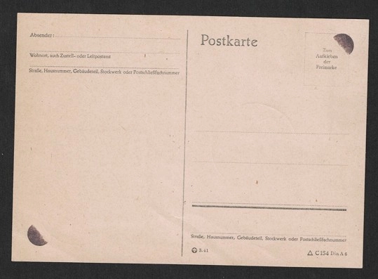 Deutsches Reich 1943 Berlin O17 Postanesinin 100. Yılı Damgası