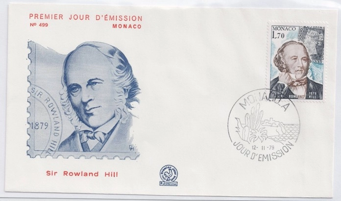 Monako 1979 Rowland Hill FDC