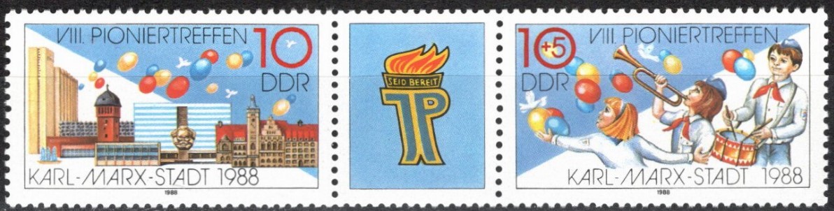 ALMANYA DDR 1988 Karl-Marx-Stadt Öncü Toplantısı