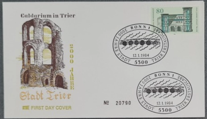 Almanya 1984 Trier’in 2000. Yılı FDC, Bonn