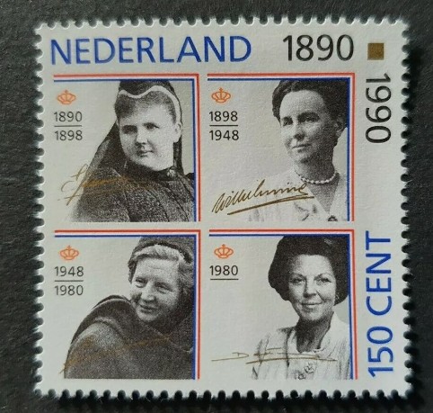 HOLLANDA 1990 Orange Hanedanından Kraliçelerle 100. Yıl Dönümü
