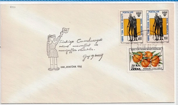 KKTC 1981 Lefkoşa – Atatürk Yılı Anma Zarfı