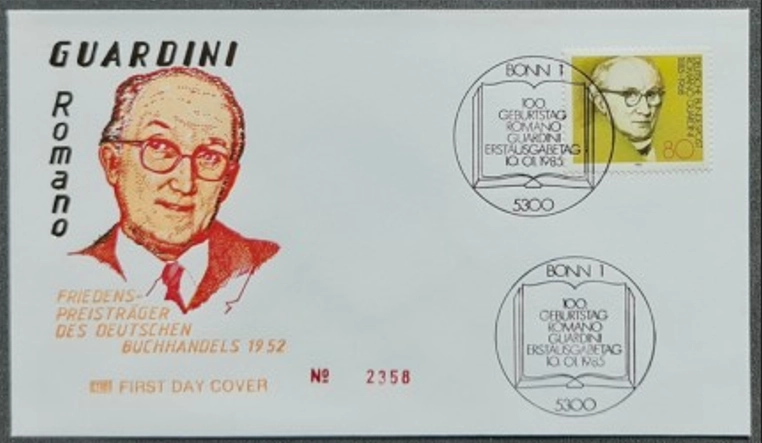 Almanya 1985 Guardini Romano FDC, Bonn