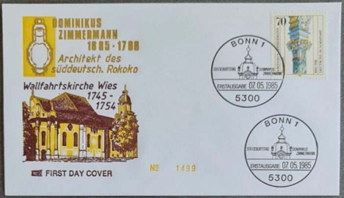 Almanya 1985 Limburg Katedrali FDC, Bonn