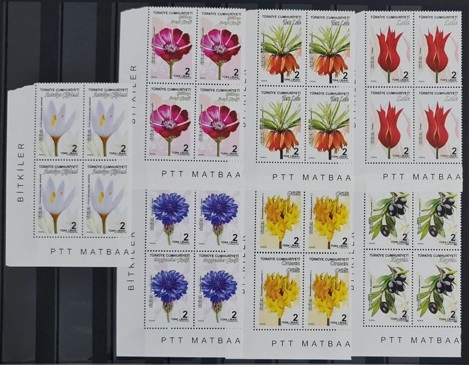 2018 BİTKİLER 4’LÜ KÖŞE BLOK MNH TAM SERİ
