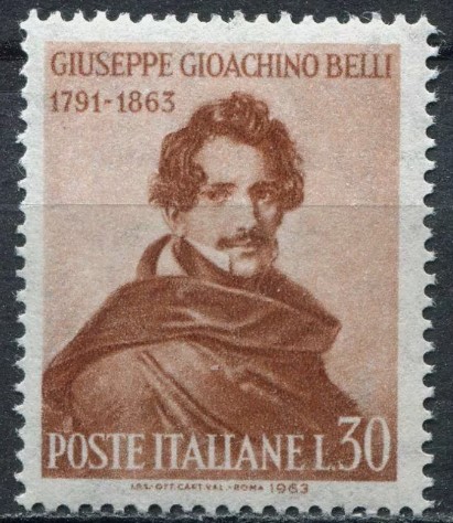 İTALYA 1963 Giuseppe Gioachino Belli’nin Ölümünün 100. Yılı
