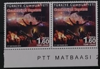 2016 CUMHURİYET BAYRAMI 2’Lİ MNH
