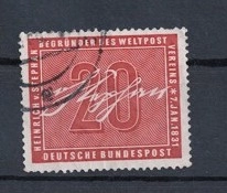 Almanya 1956 Heinrich von Stephan’ın Doğumunun 125. Yıldönümü, Tam Seri Damgalı