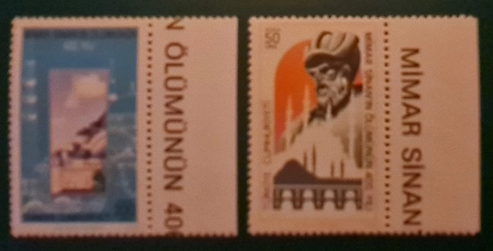 1988 MİMAR SİNAN IN ÖLÜMÜNÜN 400. YILI MNH