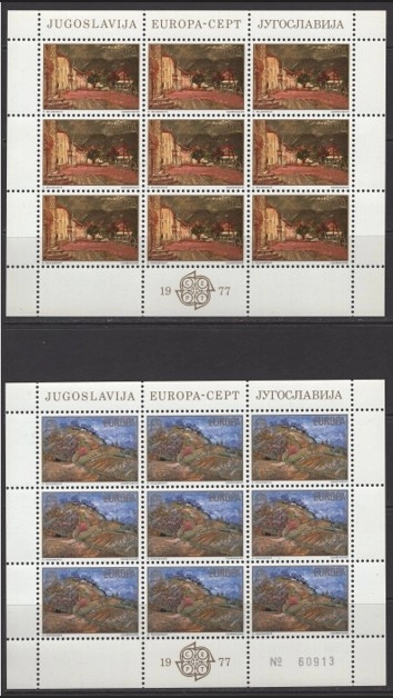 1984 EUROPA CEPT YUGOSLAVYA KLEİNBOGEN TABAKA