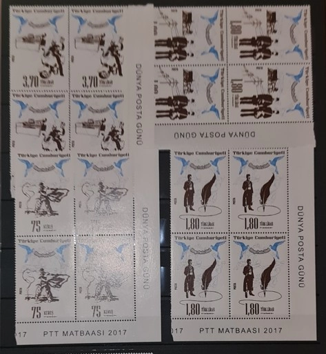 2017 DÜNYA POSTA GÜNÜ 42LÜ BLOK MNH