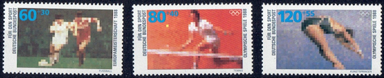 ALMANYA 1988 Spor - Yüzme, Futbol, Tenis