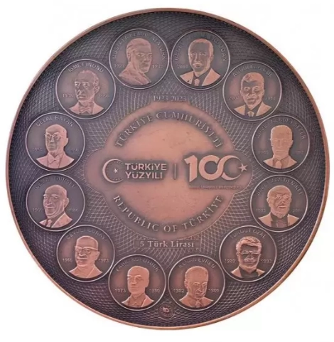 Türkiye Cumhuriyeti’nin 100.Yılı Bronz Hatıra Parası