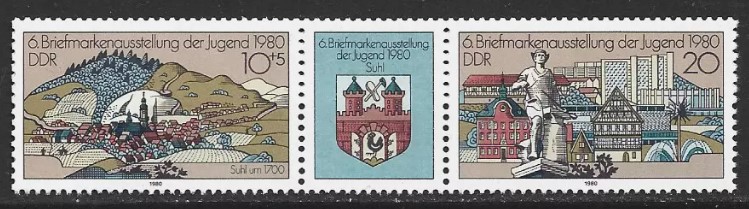 ALMANYA DDR 1980 Gençler için 6. Ulusal Pul Sergisi