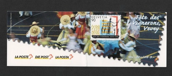  İsviçre 1999 Fête des Vignerons Vevey Pul Karnesi (Helvetia)