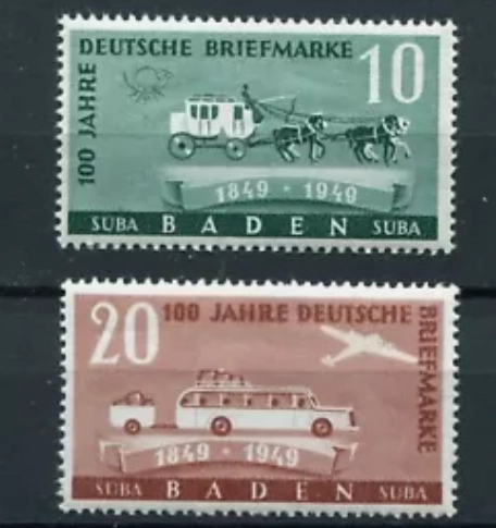 Almanya 1949 Fransız Bölgesi - Ren Palatinate, Posta Arabası Mnh Set
