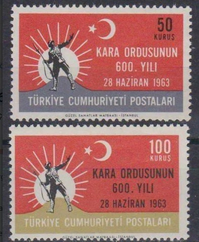 TÜRKİYE 1963 TÜRK KARA ORDUSUNUN 600.YILI MNH
