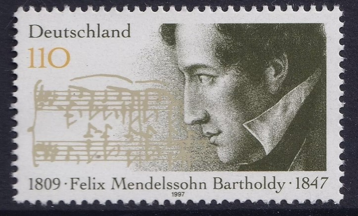 ALMANYA 1997 Besteci Felix Mendelssohn Batholdy’nin Ölümünün 150. Yıldönümü