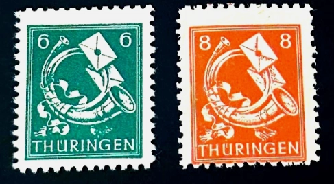 Almanya 1945 Post Horn MNH