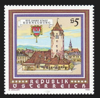 AVUSTURYA 1986 Korneuburg Şehrinin 850. Kuruluş Yıldönümü