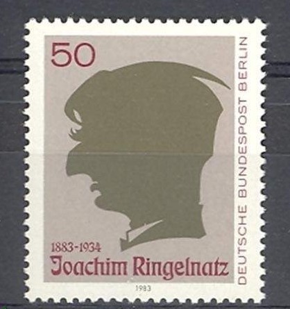 BERLİN ALMANYA 1983 Joachim Ringelnatz’ın Doğumunun 100. Yıldönümü, Ressam ve Yazar