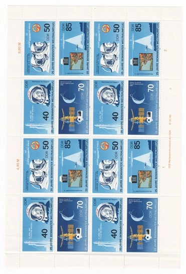 DDR Tabaka Pul – Uzay Keşifleri (40–85 Pfennig)