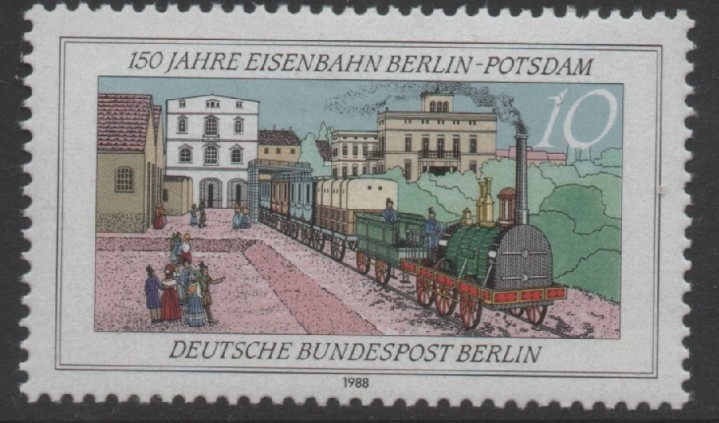 BERLİN ALMANYA 1988 Berlin-Potsdam Arasındaki Demiryolunun 150. Yıldönümü
