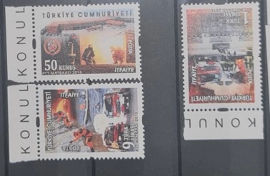 2015 İTFAİYE KONULU SÜREKLİ POSTA PULLARI MNH
