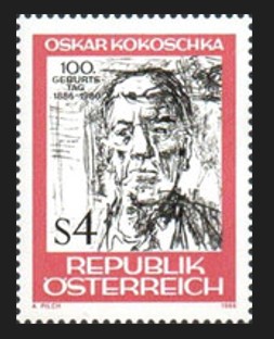 AVUSTURYA 1986 Oskar Kokoschka’nın Doğumunun 100. Yıldönümü