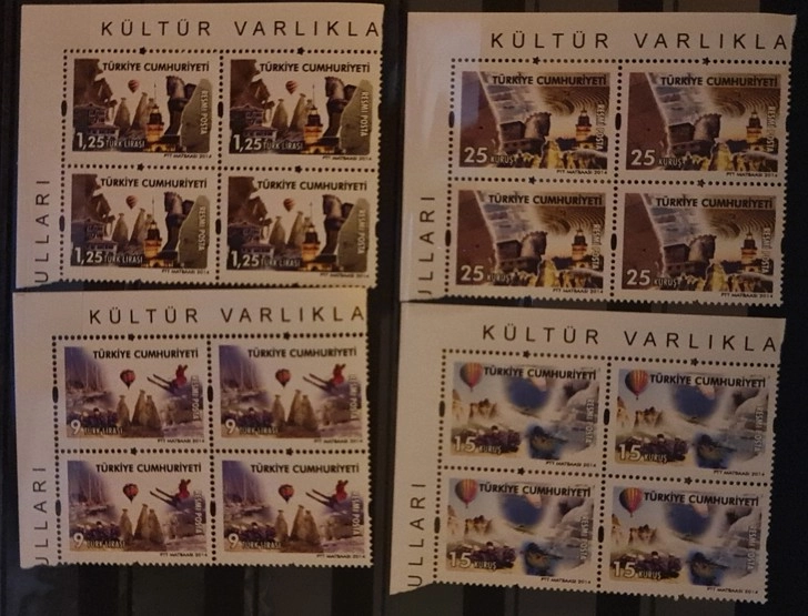 2014 RESMİ POSTA PULLARI KÜLTÜR VARLIKLARIMIZ 4’LÜ MNH