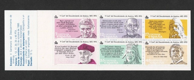  İSPANYA 1986 COLUMBUS’UN AMERİKA’YI KEŞFİ PUL KİTAPÇIĞI