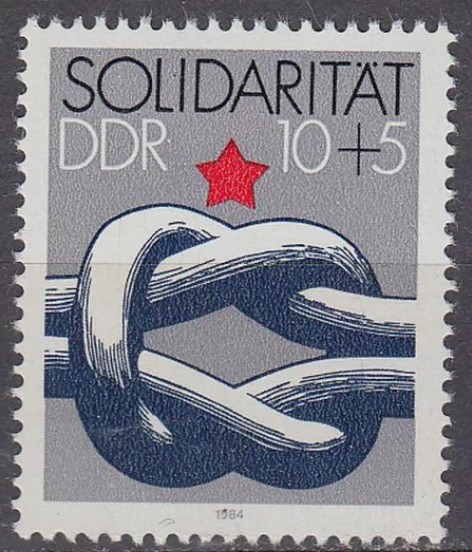 ALMANYA DDR 1984 Uluslararası Dayanışma, Kızıl Yıldız