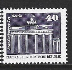 ALMANYA DDR 1980 Binalar - Küçük Baskı