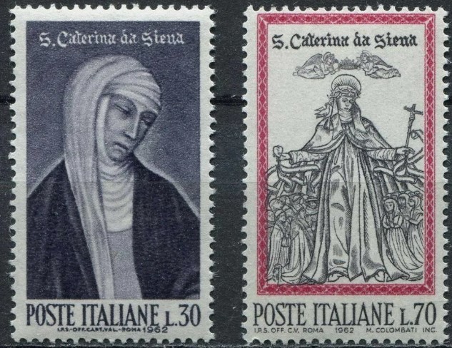 İTALYA 1962 Siena’lı Azize Catherine’in 500. Yılı