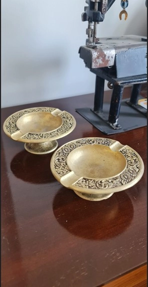 Vintage Pirinç Küllük Çift