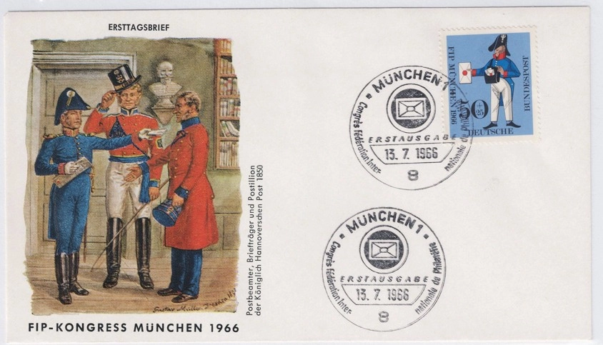 Almanya 1966 FIP Kongresi Münih FDC