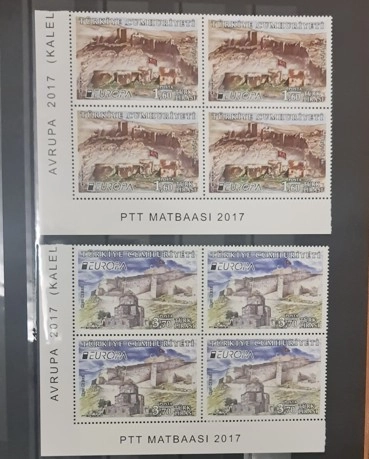 2017 AVRUPA 2017 KALELER 4’LÜ BLOK MNH