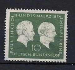 Almanya 1954 Paul Ehrlich ve Emil V. Behring Damgalı Tam Seri