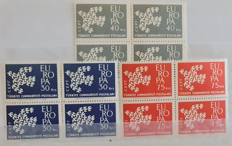 TÜRKİYE 1961 EUROPA CEPT 4’LÜ MNH TAM SERİ