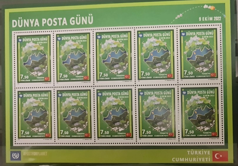 2022 DÜNYA POSTA GÜNÜ MNH KLEINBOGEN 10’LU TABAKA MNH