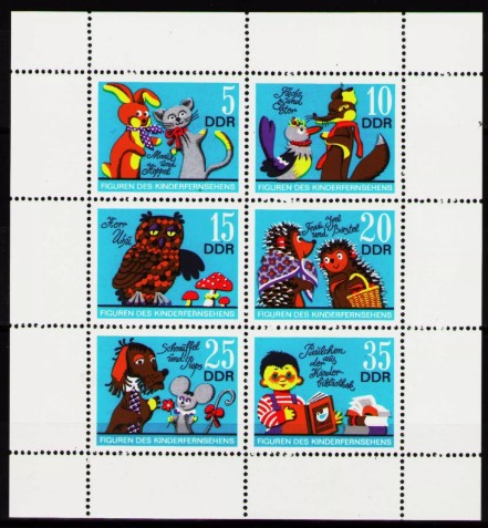 ALMANYA DDR 1972 Çizgi Filmler Blok