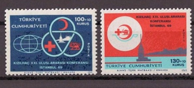 TÜRKİYE 1969 21.ULUSLARARASI KIZILHAÇ KONFERANSI MNH