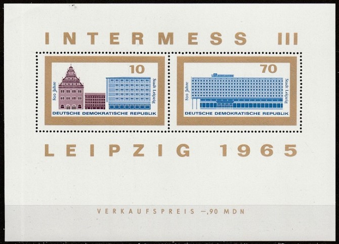  ALMANYA DDR 1965 LEIPZIG ŞEHRİ 800. YIL DÖNÜMÜ HATIRA BLOKLARI TAKIM